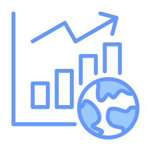 Market Growth, Global, Market, Growth, Stock Market, Global Economy icon