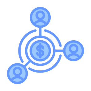 Shareholder, Share, Dividend, Profit, Income, Collaboration  icon