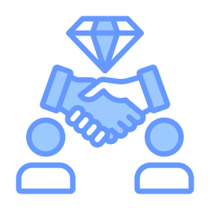 Business Relationship, Valuable, Client, Cooperation, Diamond  icon