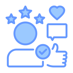 Customer Review, Like, Customer Feedback, Satisfaction, Communication  icon