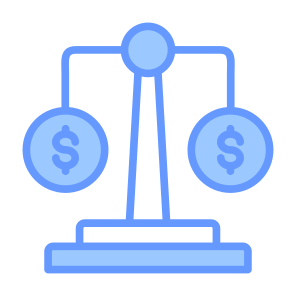 Equity, Money, Economy, Control, Balance  icon