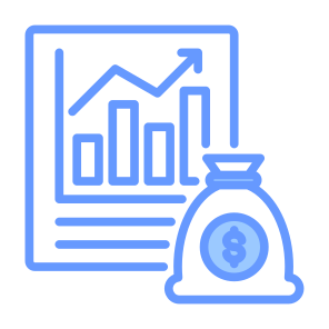 Monetary, Report, Investment, Income, Growth icon