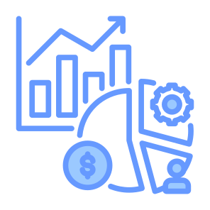 Segmentation, Analytics, Process, Research, Market icon