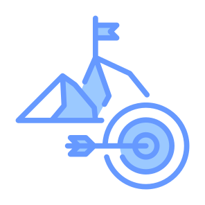 Mission, Planning, Success, Goal, Target, Mountain icon