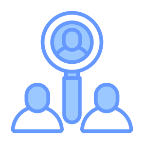 Recruitment, Research, Identification, Resources, Talent, Candidate icon