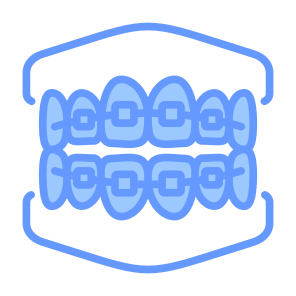 Orthodontics, Tooth, Orthodontist, Brackets, Dental Care, Braces icon