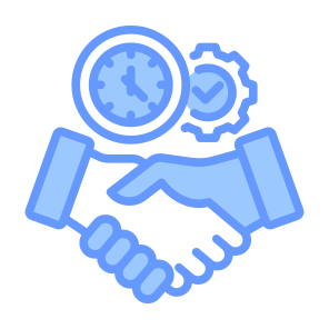 Dedication, Time, Management, Commitment, Partnership icon