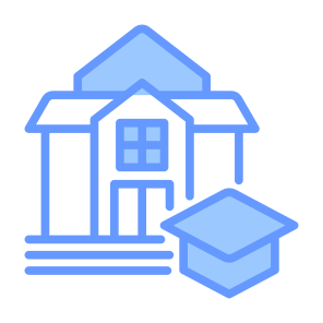 University, Building, Graduation Cap, Government, Institution icon