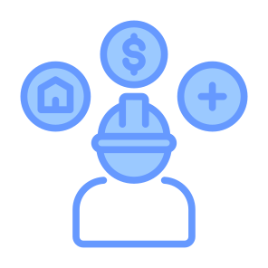 Employee Benefits, Employee, Benefits, Compensation, House, Insurance icon
