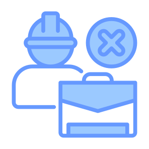 No Job, Unemployed, Jobless, Fired, Layoff, Job Loss icon