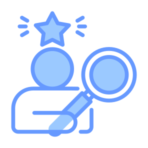 Talent Search, Talent, Hiring, Recruitment, Search, Person icon