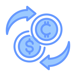 Exchange, Dollar, Conversion, Crypto, Currency icon