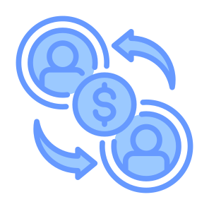 Pp, Peer To Peer, Transaction, Finance, Change, Online, Share, Networking icon
