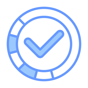 Completion, Check, Survey, Market Research, Pie Chart icon