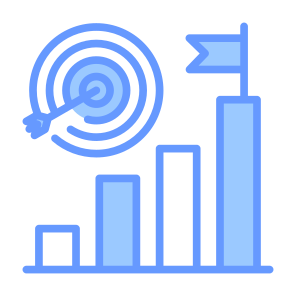 Objective, Marketing, Goal, Statistic, Business icon