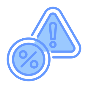 Rate, Warning, Problem, Trouble, Incident  icon