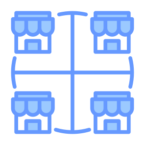 Segmentation, Market, Store, Segment  icon