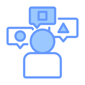 User, Experience, Customer, Person, Interacts   icon