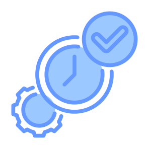On Time, Time Save, Clock, Schedule, Timetable, Checked, Real Time icon