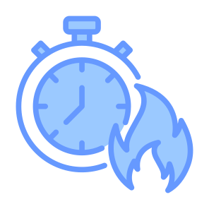 Overdue, Rush, Fire, Clock, Deadline, Schedule, Time And Date, Flames, Time icon
