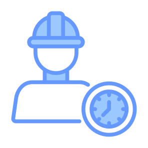 Part Time, Full Time, Temporary, Shift, Time And Date, Worker, Workplace, Employee icon