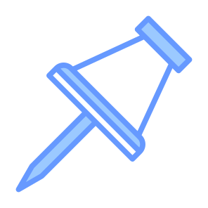 Push Pin, Pin, Thumbtack, Tack, Button, Push, Save, Tool icon