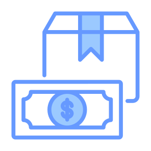 Cash, Payment, Money, Product, Delivery, Box, Shipping, Ecommerce icon
