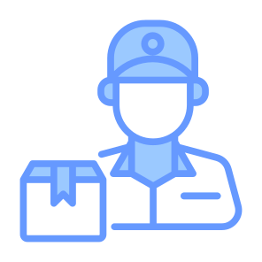 Delivery Courier, People, Cap, Package, Delivery Box, Ecommerce icon