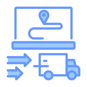 Shipment, Delivery, Route, Online Shopping, Online Tracking, Ecommerce icon