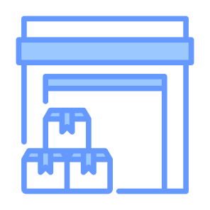 Warehouse, Box, Factory, Storage, Stock, Ecommerce icon