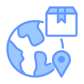 Worldwide Shipping,  World, Global, Delivery Box, Worldwide, Shipping, Ecommerce icon