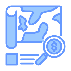 Geographic, Map, Analysis, Sales, Cost icon