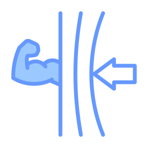 Resilience, Economy,  Strength, Commitment, Pressure icon