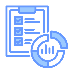 Segmentation, Graph, Report, Survey, Evaluation icon