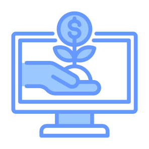 Investment, Computer, Financial, Growing, Online Investment  icon