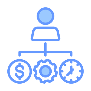 Resources, Money, Manager, Process, Time Management  icon