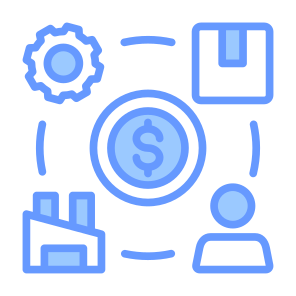 Value Chain, Management, Supply Chain, Consumer, Factory  icon