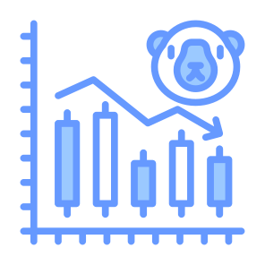 Bear Market, Stock Market, Stock Chart, Down, Investment icon