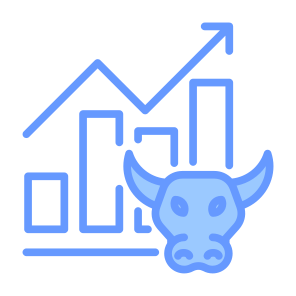 Bull Market, Stock, Market, Bullish, Stock Chart  icon