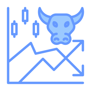 Bull Market, Stock Market, Bullish, Trade, Stock Chart icon