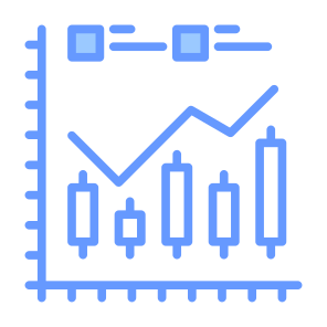Candlestick Chart, Investment, Trade, Market, Stocks icon