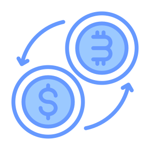 Conversion, Crypto, Digital Currency, Exchange, Money icon