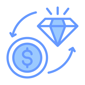 Exchange, Money, Diamond, Convert, Conversion icon