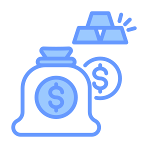 Gold Ingots, Gold, Assets, Investment, Money  icon