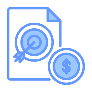 Goal, Target, File, Document, Dollar, Aim, Targeting  icon