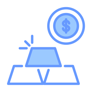 Gold, Dollar, Coin, Bank, Economy, Money icon