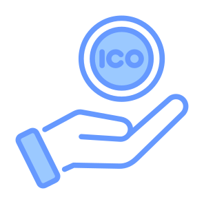 Ico, Money, Hand, Coin, Blockchain, Cryptocurrency  icon