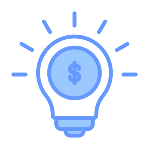 Idea, Money, Business, Light Bulb, Marketing, Dollar, Financial icon