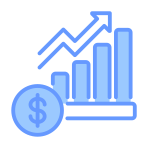 Profit, Money, Graph, Dollar, Currency, Statistic, Growth, Bar Chart icon