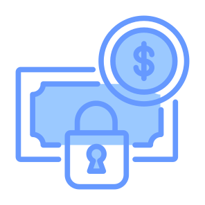 Security, Money, Dollar, Bill, Coin, Pay, Padlock, Cash, Protected, Banking icon